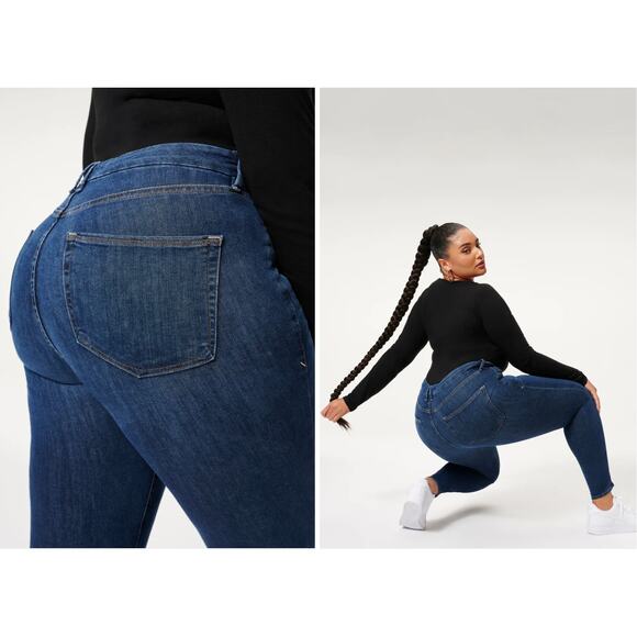 GOOD AMERICAN NWT Good Legs Blue Skinny Jeans in Blue004 // 22 Plus - Picture 3 of 10